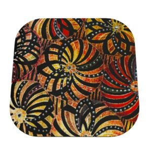 Set of 4 wooden coasters/mats in Batik Prints
