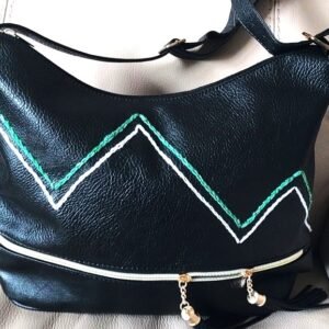 Ladies Black Leather Tote Bag